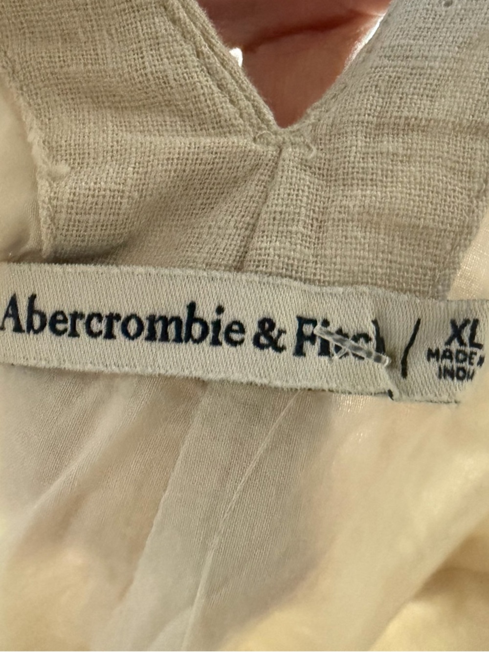 Abercrombie & Fitch Pleated Linen Mini Dress | XL - Picture 9 of 9